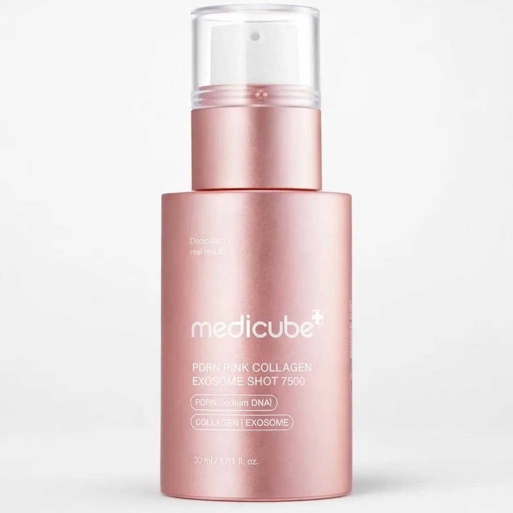 Suero facial Medicube Exosome Shot PDRN colágeno rosa 7,500 ppm