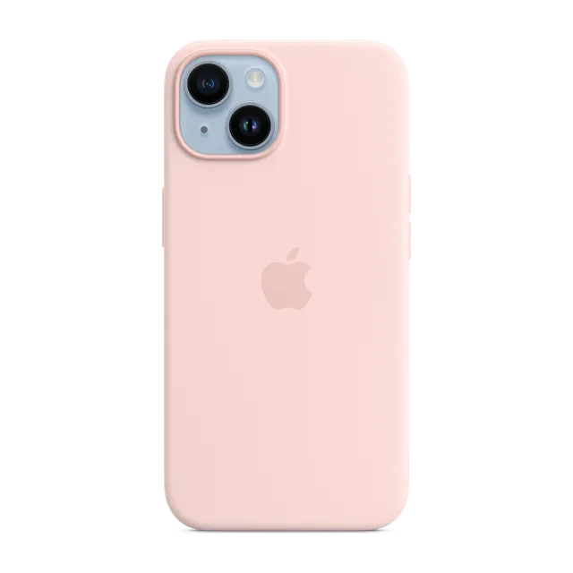 iPhone 14 Silicone Case with MagSafe · Chalk Pink