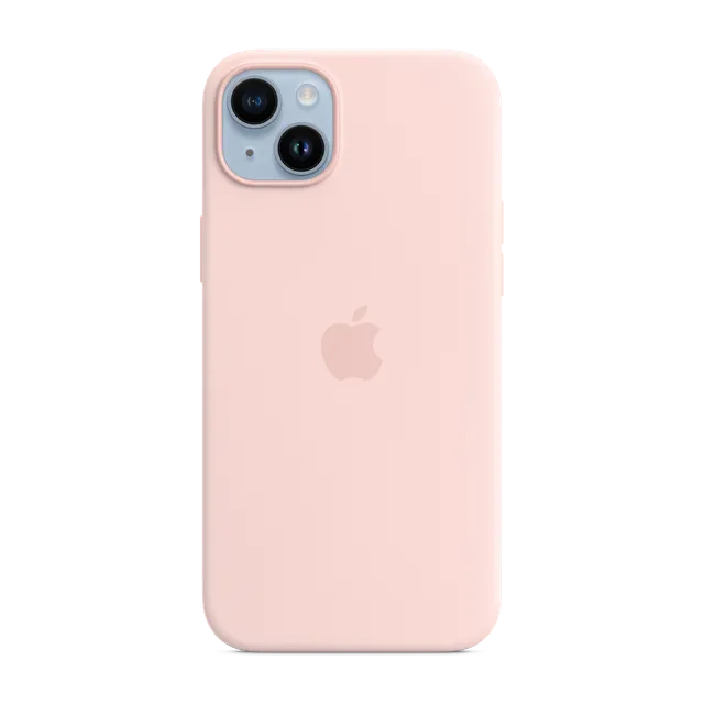iPhone 14 Plus Silicone Case with MagSafe · Chalk Pink